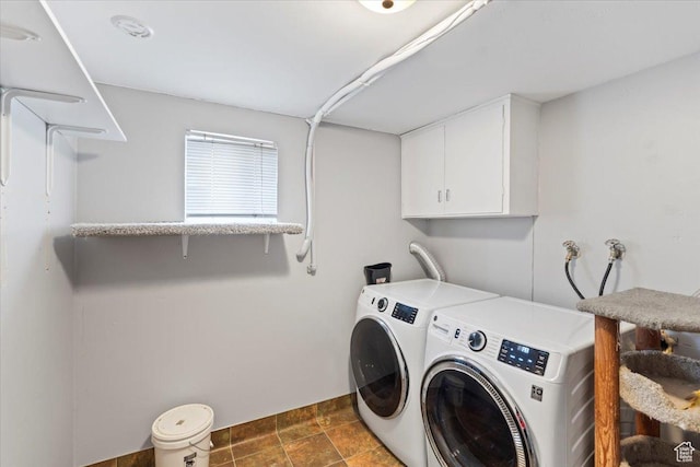 5824 S 2150 W, Roy, UT 84067 - laundry room with cabinet space, separate washer and dryer, and dark stone finish flooring