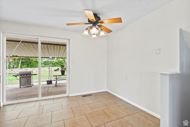 5824 S 2150 W, Roy, UT 84067 - empty room with light tile patterned flooring, a ceiling fan, and baseboards