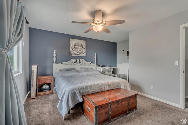 1874 W 180 S, Orem, UT 84059 - bedroom with carpet, baseboards, and a ceiling fan
