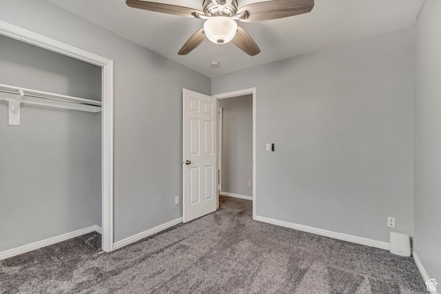 1874 W 180 S, Orem, UT 84059 - unfurnished bedroom with carpet flooring, a closet, baseboards, and ceiling fan