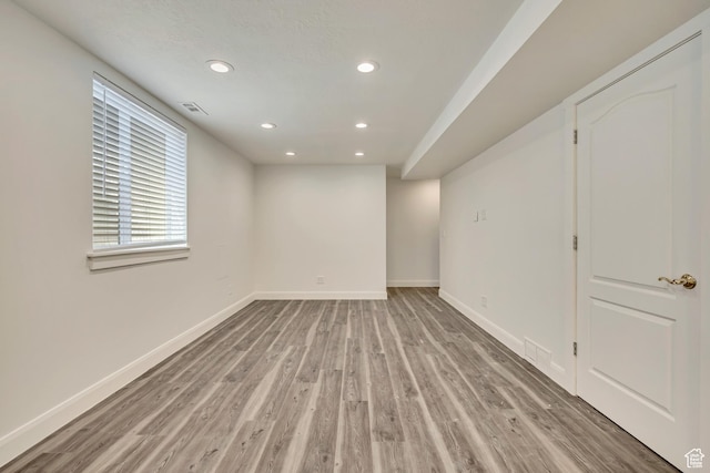 2240 S Lorin Cir W, Ogden, UT 84401 - unfurnished room featuring light wood finished floors, baseboards, and recessed lighting