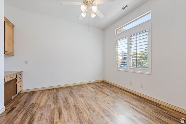 42 N 1100 W, St George, UT 84770 - unfurnished room with light wood-style floors, healthy amount of natural light, ceiling fan, and baseboards