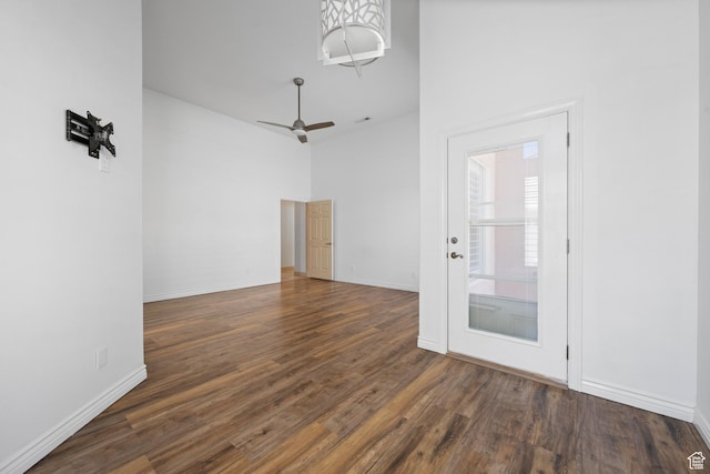 42 N 1100 W, St George, UT 84770 - spare room with wood finished floors, baseboards, and a ceiling fan