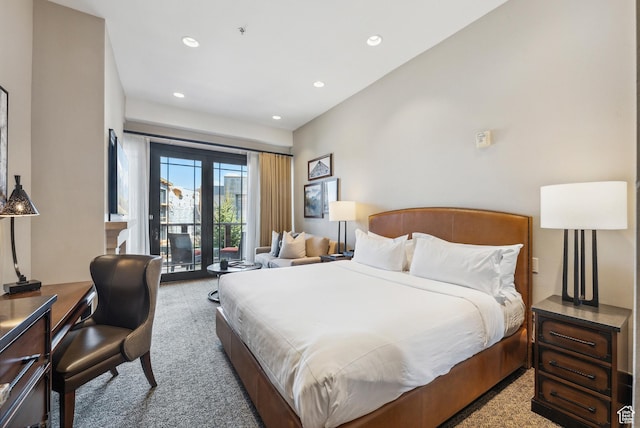 2100 Frostwood Blvd Unit 5130, Snyderville, UT 84098 - bedroom featuring carpet flooring, access to outside, and recessed lighting