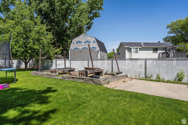 3916 W 4800 S, Roy, UT 84067 - view of yard featuring a trampoline and a patio area