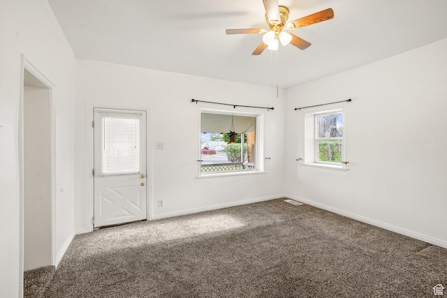 611 E 500 N, Spanish Fork, UT 84660 - empty room with carpet floors, a ceiling fan, and baseboards