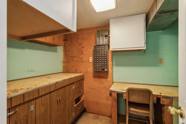 295 S 2nd St, Tooele, UT 84074 - kitchen featuring light countertops, white cabinets, and brown cabinets