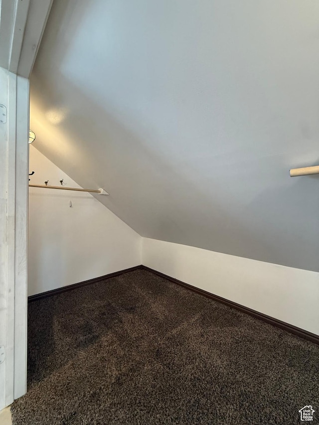 169 N State St, Roosevelt, UT 84066 - walk in closet featuring carpet flooring and vaulted ceiling
