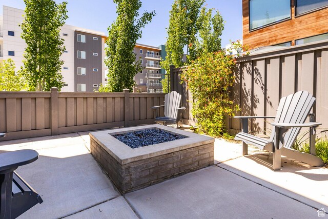 260 W 500 N Unit 4, Salt Lake City, UT 84103 - view of patio with an outdoor fire pit