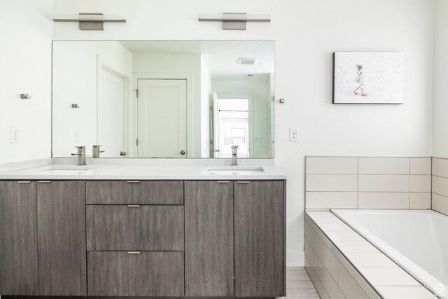 260 W 500 N Unit 4, Salt Lake City, UT 84103 - bathroom featuring double vanity and a garden tub