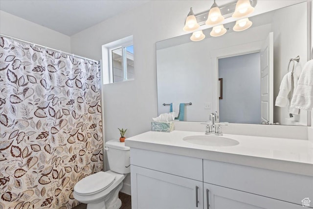 3624 N Annabell St, Eagle Mountain, UT 84005 - bathroom with vanity, toilet, and a shower with curtain