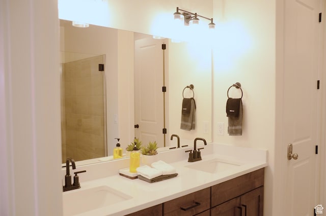 1376 Rustico, Washington, UT 84780 - bathroom with double vanity and tiled shower