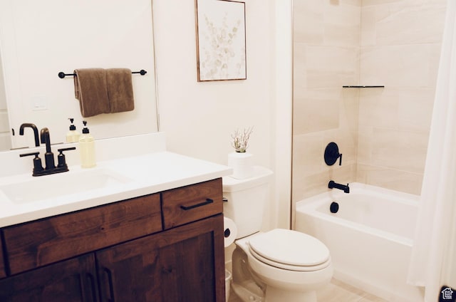 1376 Rustico, Washington, UT 84780 - bathroom with vanity, toilet, and tub / shower combination