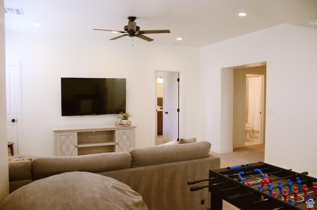 1376 Rustico, Washington, UT 84780 - living area with ceiling fan and recessed lighting