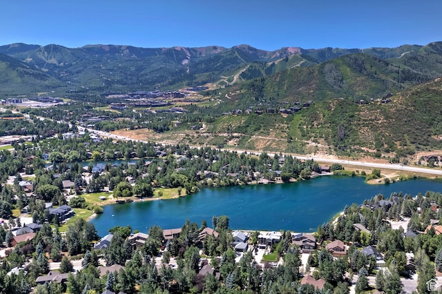 1504 Lake Front Ct, Park City, UT 84098 - aerial view of property's location featuring a water and mountain view