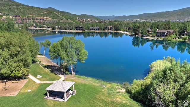 1504 Lake Front Ct, Park City, UT 84098 - bird's eye view of a water and mountain view
