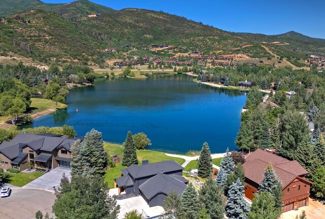 1504 Lake Front Ct, Park City, UT 84098 - bird's eye view of a water and mountain view