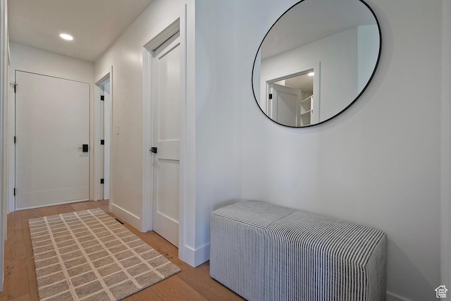 1504 Lake Front Ct, Park City, UT 84098 - corridor featuring light wood finished floors, baseboards, and recessed lighting