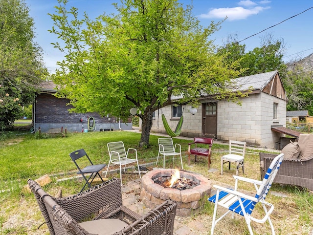 628 E 420 N, Provo, UT 84606 - view of patio featuring a fire pit