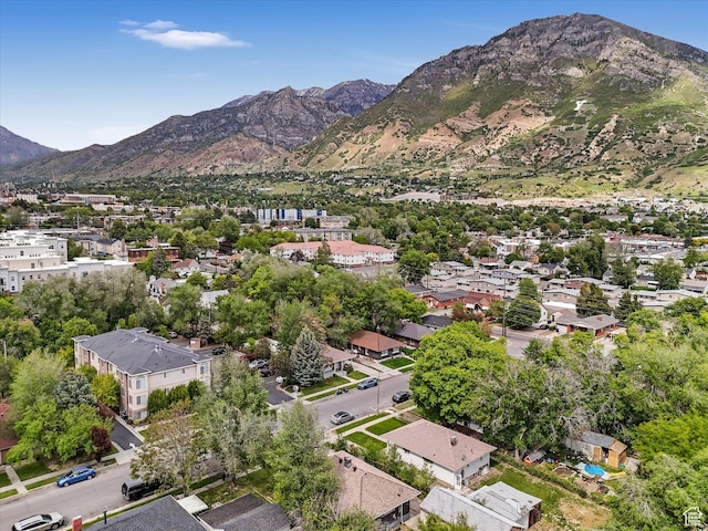 628 E 420 N, Provo, UT 84606 - aerial view of property and surrounding area with a mountainous background and nearby suburban area