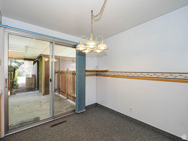 5747 S Sanford Dr, Murray, UT 84123 - spare room with a chandelier