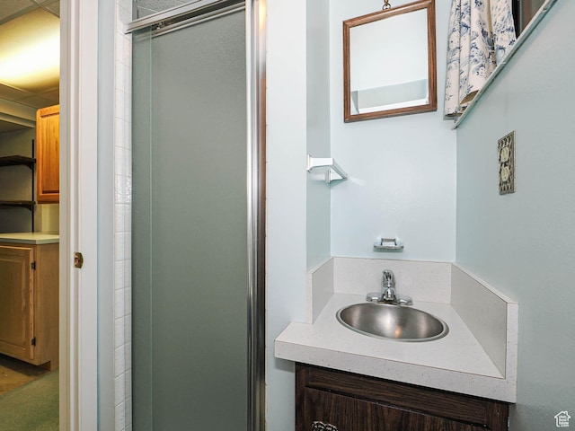 5747 S Sanford Dr, Murray, UT 84123 - full bath featuring a stall shower and vanity