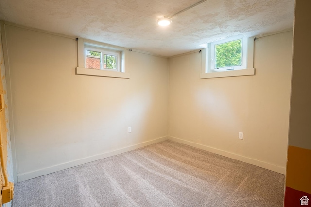 354 N 200 E, Logan, UT 84321 - basement featuring carpet flooring, baseboards, a textured ceiling, and healthy amount of natural light
