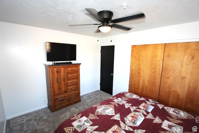 324 W 600 N, Logan, UT 84321 - bedroom featuring dark carpet, a ceiling fan, and baseboards