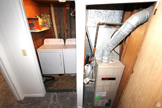 324 W 600 N, Logan, UT 84321 - laundry room with washer and clothes dryer and carpet