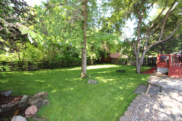 324 W 600 N, Logan, UT 84321 - view of yard with a wooden deck