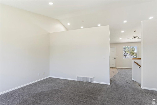 1627 W 350 N, West Point, UT 84015 - unfurnished room featuring recessed lighting, carpet, baseboards, and ceiling fan