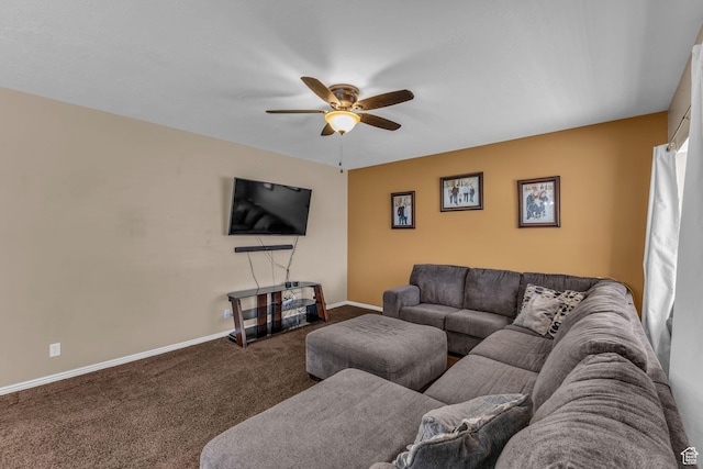 1123 N 3050 W, West Point, UT 84015 - carpeted living area featuring ceiling fan and baseboards