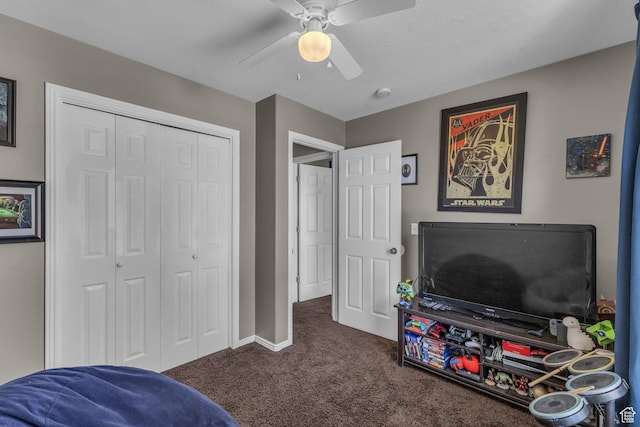 1123 N 3050 W, West Point, UT 84015 - game room featuring dark colored carpet, a ceiling fan, and baseboards