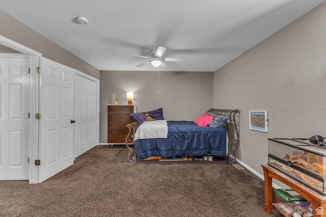 1123 N 3050 W, West Point, UT 84015 - bedroom featuring carpet flooring, a ceiling fan, baseboards, and a closet
