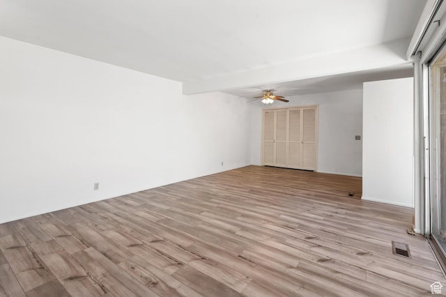 3616 S 860 E Unit 72, Salt Lake City, UT 84106 - unfurnished room with light wood-style flooring and ceiling fan