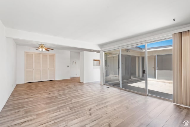 3616 S 860 E Unit 72, Salt Lake City, UT 84106 - empty room featuring light wood finished floors and a ceiling fan