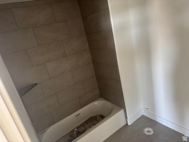 3023 N Mountain Rd E Unit 212, North Ogden, UT 84414 - bathroom with tile patterned flooring, baseboards, and shower / bathtub combination