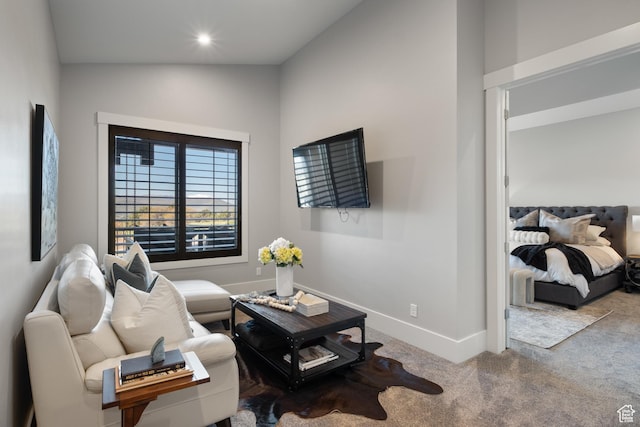523 N Red Ct, Heber City, UT 84032 - carpeted living area with baseboards and recessed lighting