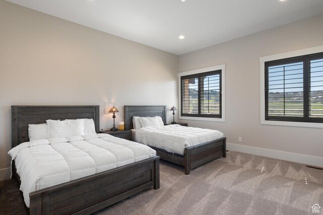 523 N Red Ct, Heber City, UT 84032 - bedroom featuring recessed lighting, baseboards, and light carpet