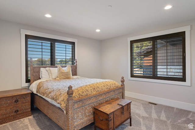 523 N Red Ct, Heber City, UT 84032 - bedroom with carpet floors, multiple windows, recessed lighting, and baseboards