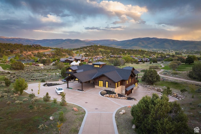 523 N Red Ct, Heber City, UT 84032 - aerial view at dusk of a mountain view