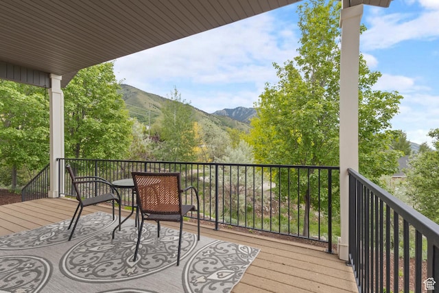 2078 E 3025 N, North Logan, UT 84341 - wooden deck with a mountain view