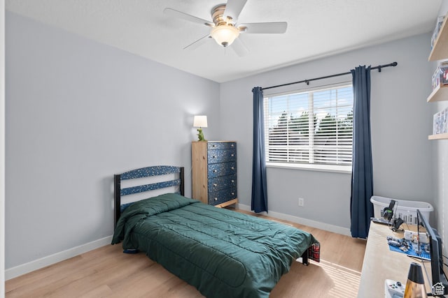 524 N 2870 W, Provo, UT 84601 - bedroom featuring wood finished floors, baseboards, and a ceiling fan