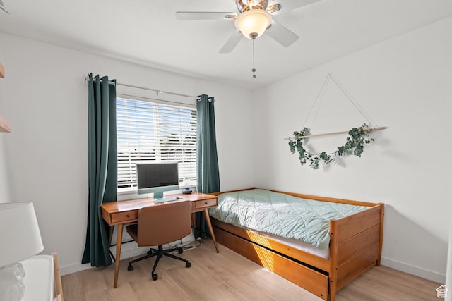 524 N 2870 W, Provo, UT 84601 - bedroom featuring wood finished floors, baseboards, and ceiling fan