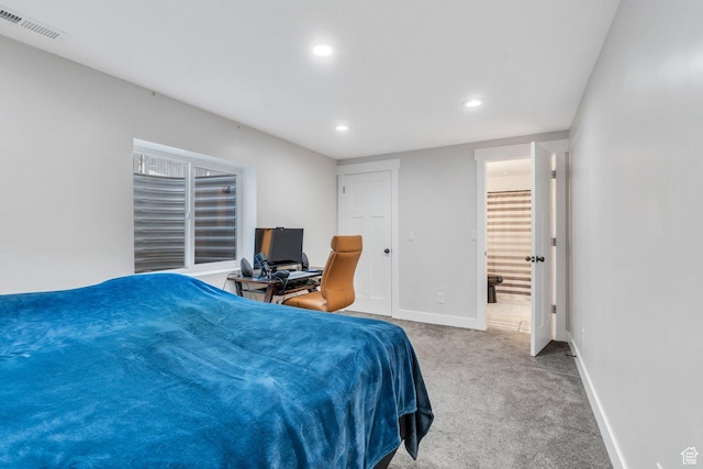 6228 W Copperhawk Dr S, South Jordan, UT 84009 - bedroom featuring recessed lighting, baseboards, carpet floors, and a desk