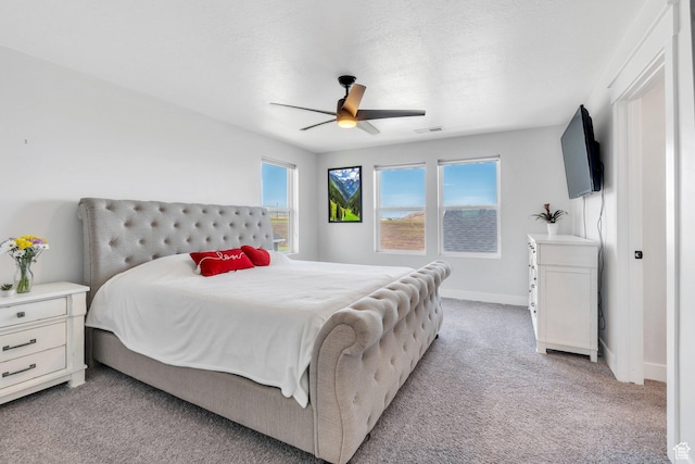 6228 W Copperhawk Dr S, South Jordan, UT 84009 - bedroom featuring light carpet, baseboards, and ceiling fan