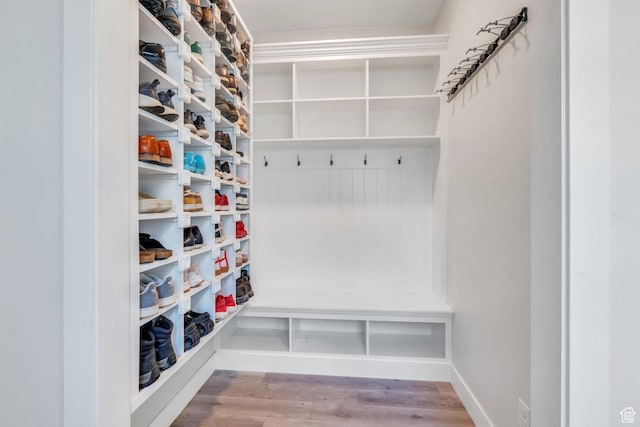 6228 W Copperhawk Dr S, South Jordan, UT 84009 - mudroom featuring wood finished floors and baseboards