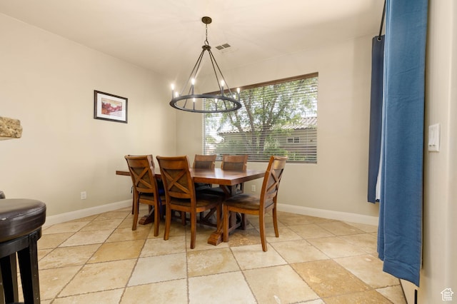 822 E Birken St, Washington, UT 84780 - dining room with a chandelier and baseboards