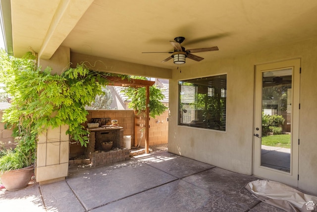 822 E Birken St, Washington, UT 84780 - view of patio / terrace with ceiling fan