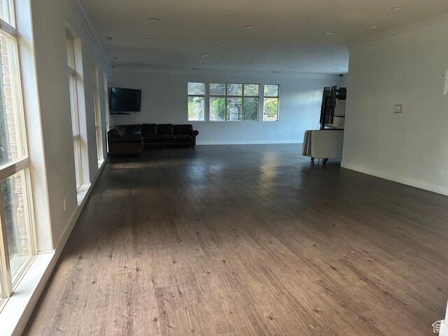 3478 E Rdg Route Rd Unit C1, Eagle Mountain, UT 84005 - living room with crown molding, wood finished floors, and baseboards